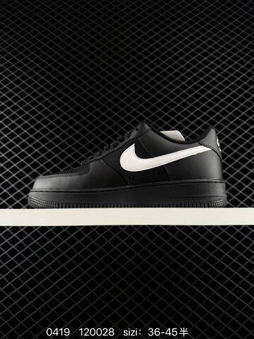 Nike Air Force 1 07 Black With White Swoosh EU 36-45 Lifestyle - Unisex (BS-72007)