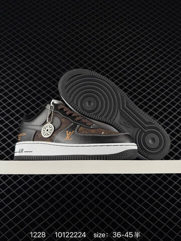 Nike Air Force 1 07 Black Grey White And Brown Black White EU 36-45 Lifestyle - Unisex (BS-73443)
