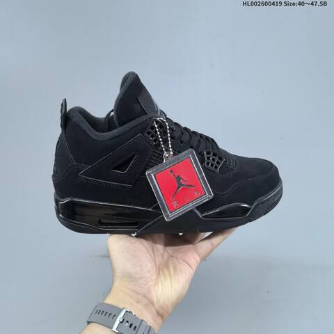 Jordan Air Jordan 4 Retro Black Cat Black EU 40-47 5 Basketball - Men's (BS-66129)