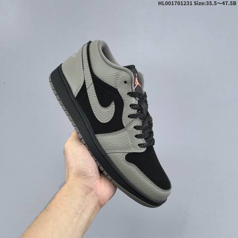 Jordan Air Jordan 1 Low Olive Grey Black 35 5-47 5 Casual - Unisex (BS-67167)