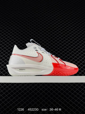 Nike Air Zoom G T Cut 3 White Black Red EU 36-46 5 Basketball - Unisex (BS-73485)