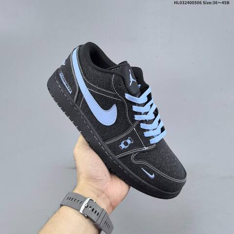 Jordan Air Jordan 1 Low Black University Blue EU 36-45 Casual - Unisex (BS-66023)