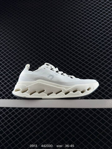 On Cloudsurfer Max White Cream Coral Black EU 36-45 Running Shoe Running Sneakers - Unisex (BS-85496)