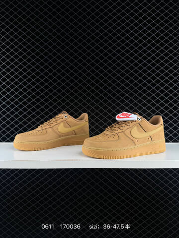 Nike Air Force 1 Low Wheat Tan Gum Light Brown EU 36-47 5 Skate - Unisex (BS-70837)