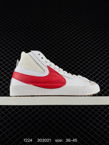 Nike Blazer Mid 77 Jumbo Black Red EU 36-45 Casual - Unisex (BS-73522)