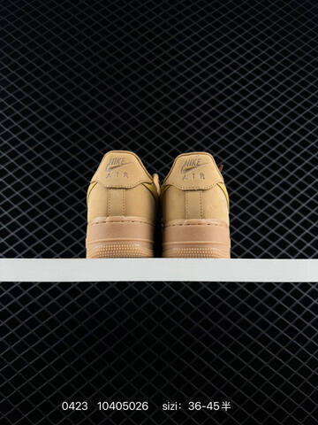 Nike Air Force 1 LV8 FZ7372-200 Wheat Flax Tan Nubuck With Golden Yellow Swoosh Gum Outsole EU 36-45 Half Sizes Available Lifestyle - Unisex (BS-71910)