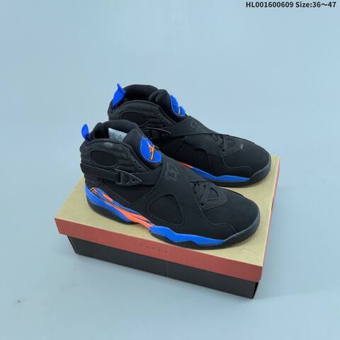 Jordan Air Jordan 8 Retro Black Blue Orange EU 36-47 Basketball - Unisex (BS-65786)