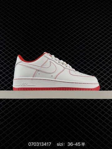 Nike Air Force 1 Low White Red Black EU 36-45 Lifestyle - Unisex (BS-70437)