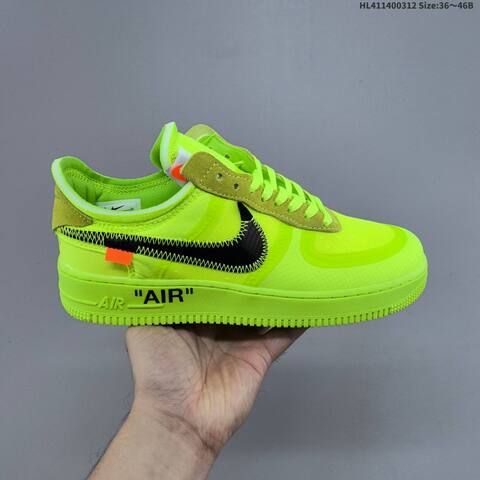 Nike Air Force 1 Low Off White White Volt Black Orange EU 36-46 Sneaker - Unisex BS-61363