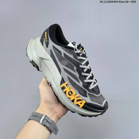 HOKA ONE ONE Mafate X Grey Black Orange Light Grey EU 36-45 Trail Shoe Trail Running Sneakers - Unisex (BS-69359)