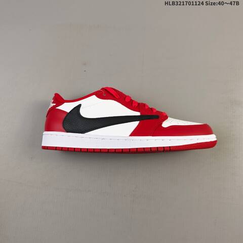 Nike Air Jordan 1 Low Red White Black EU 40-47 Casual - Men's (BS-63138)