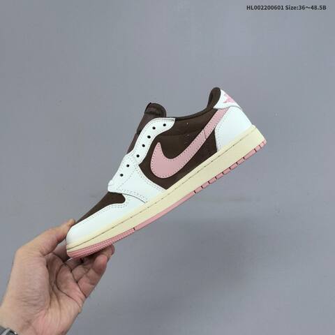 Nike Air Jordan 1 Low Brown White Pink 36 48 5 Lifestyle - Unisex (BS-65824)