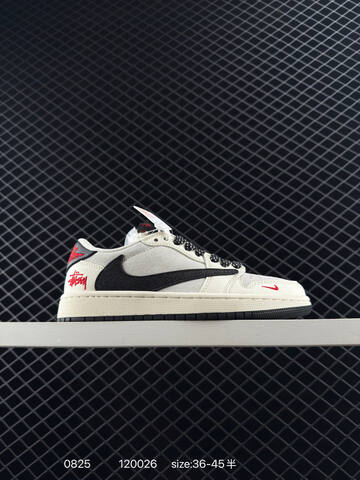 Jordan Air Jordan 1 Low Travis Scott Reverse Mocha Custom Sail Navy Blue White EU 36-45 Sneaker - Unisex BS-80838