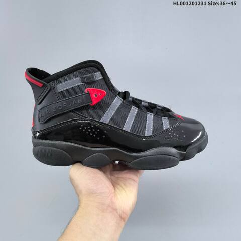 Jordan Air Jordan 6 Rings Black Grey Red EU 36-45 Basketball - Unisex (BS-67163)