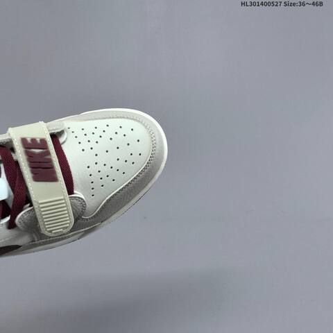 Nike Air Jordan Legacy 312 Low White Grey Burgundy Brown 36 46B Lifestyle - Women's (BS-65856)