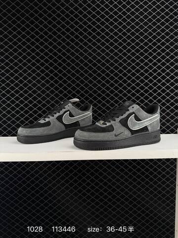 Nike Air Force 1 07 Gray Black EU 36-45 Casual - Unisex (BS-74518)