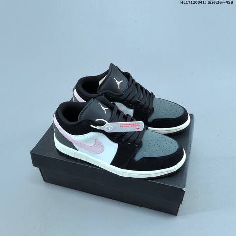 Jordan Air Jordan 1 Low Black Grey White Pink EU 36-45 Basketball - Unisex (BS-66152)