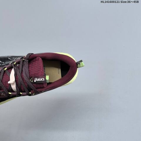 ASICS GEL TRABUCO 13 Black Burgundy Neon Yellow EU 36-45 Trail Shoe Trail Running Sneakers - Unisex (BS-69047)