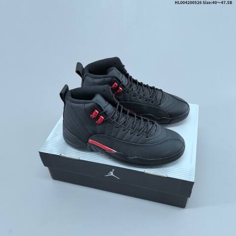 Jordan Air Jordan 12 Retro Black Red 40 47 5 Basketball - Men's (BS-65872)