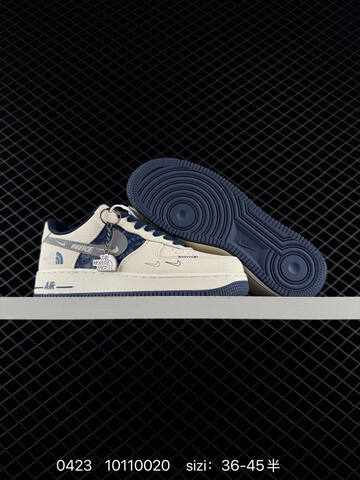 Nike Air Force 1 Low Sail Green Sail Navy The North Face Custom EU 36-45 With Half Sizes Lifestyle - Unisex (BS-71919)