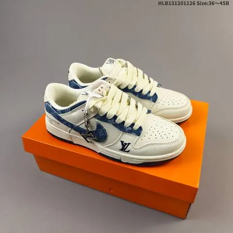 Nike SB Dunk Low cream white navy blue EU 36-45 skate shoe