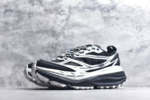 HOKA ONE ONE M Stinson One7 Black White Blue Running Shoe Running Sneakers (BS-59794)