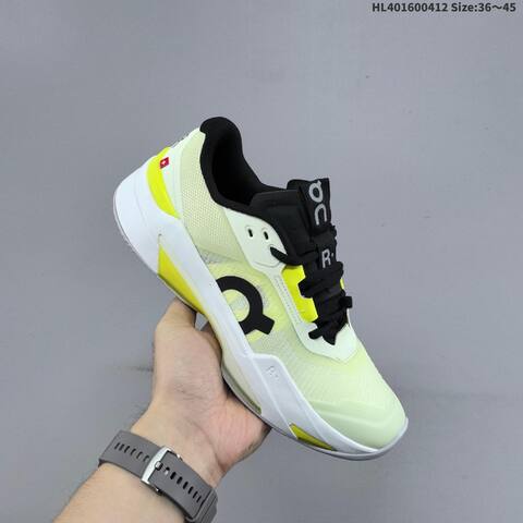 On THE ROGER Pro Pale Lime Neon Yellow White Black EU 36-45 Tennis Shoe Casual Sneakers - Unisex (BS-69616)