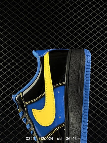 Nike Air Force 1 07 Low Black Blue Yellow EU 36-45 Lifestyle - Unisex (BS-72453)