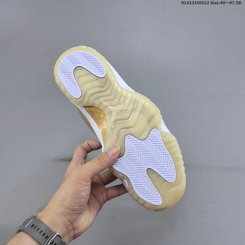 Jordan Air Jordan 11 Retro White Gold 40 47 5B Basketball - Men's (BS-65902)