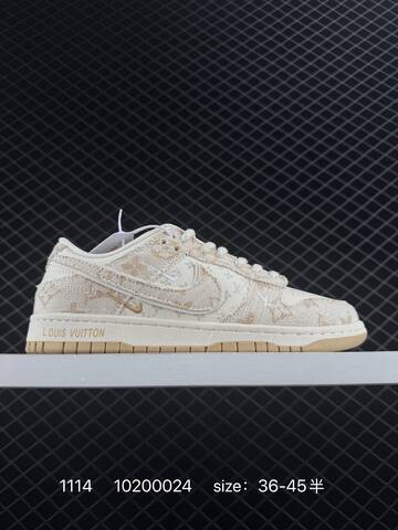 Nike SB Dunk Low Cream White With Black Blue Grey And Lavender Monogram Custom Colorways EU 36-45 Skate - Unisex (BS-74219)