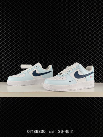 Nike Air Force 1 07 Light Blue White Navy Blue EU 36-45 Lifestyle - Unisex (BS-70178)