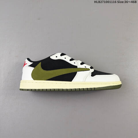Nike Air Jordan 1 Low OG SP Black White Olive Cream EU 36-46 Casual - Unisex (BS-63625)