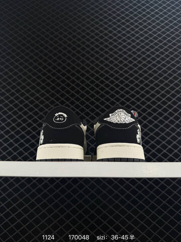 Jordan Air Jordan 1 Low Travis Scott Stussy DIY Black Sail Light Grey White EU 36-45 Sneaker - Unisex BS-80200
