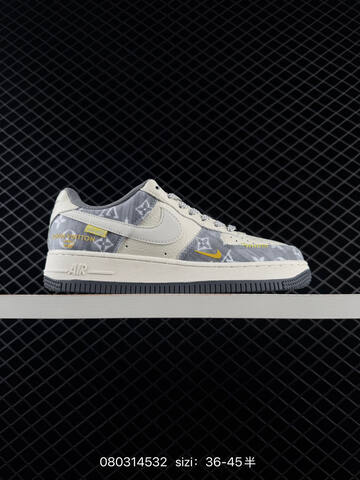 Nike Air Force 1 07 Off White Navy Blue EU 36-45 Skate - Unisex (BS-69964)