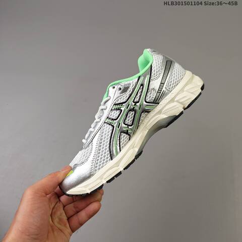 ASICS Gel-Kayano 12 1 Silver White Green Yellow EU 36-45 Running Shoe Running Sneakers - Unisex (BS-69330)