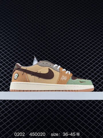 Jordan Air Jordan 1 Retro Low OG Voodoo Brown Tan Green White Gum EU 36-45 Sneaker - Unisex (BS-79727)