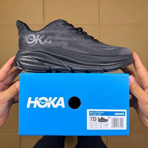 HOKA Clifton 9 Black Running Shoe Running Sneakers BS-86881