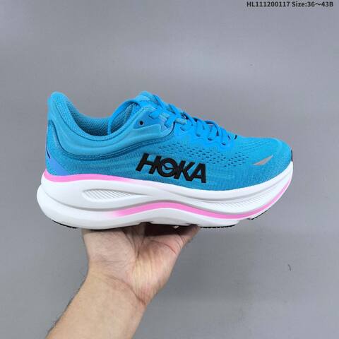 HOKA Bondi 9 Blue White Pink Black EU 36-43 Running Shoe Running Sneakers Unisex BS-69401