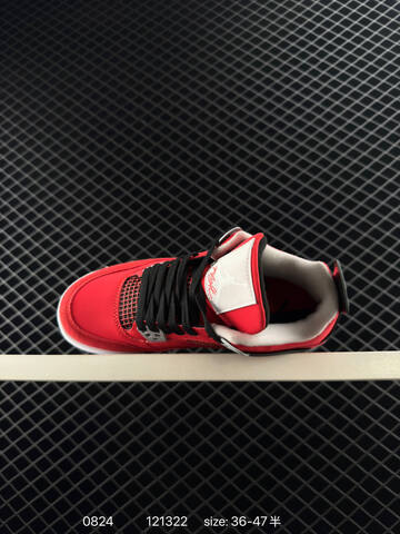 Jordan Air Jordan 4 Retro Bred Reimagined Red Black White Grey EU 36-47 Basketball Shoe - Unisex BS-80841