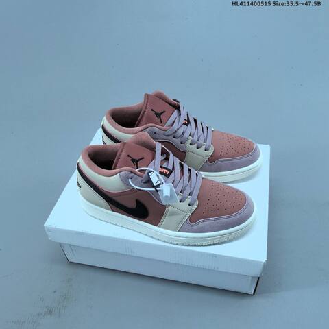 Jordan Air Jordan 1 Low Light British Tan Black Light Blue 35 5 47 5 Casual - Unisex (BS-65949)