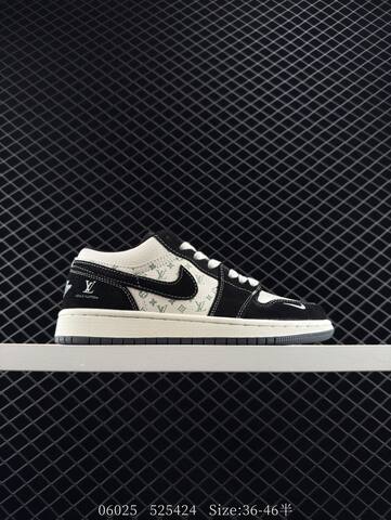 Jordan Air Jordan 1 Low Travis Scott Louis Vuitton Sail Navy Red Grey EU 36-46 Sneaker - Unisex (BS-81151)
