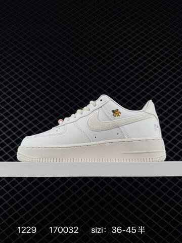 Nike Air Force 1 07 White Cream With Multicolor Embroidery 36-45 Lifestyle - Unisex (BS-73418)