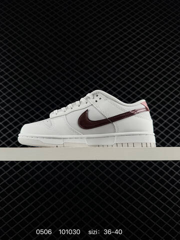 Nike Dunk Low White Burgundy Pink EU 36-40 Skate - Unisex (BS-71652)