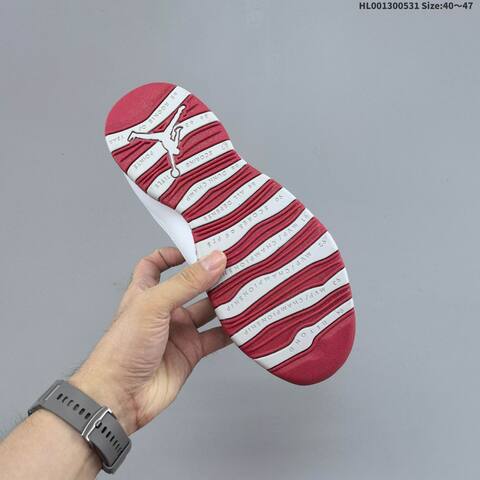 Jordan Air Jordan 10 Retro White Red Steel 40 47 Basketball - Men's (BS-65842)