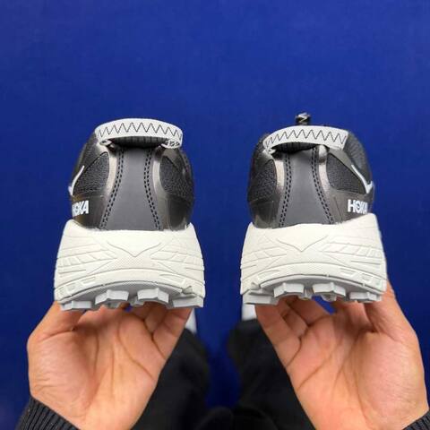 HOKA Mafate Three 2 Black White Cream Trail Shoe Trail Running Sneakers (BS-86808)