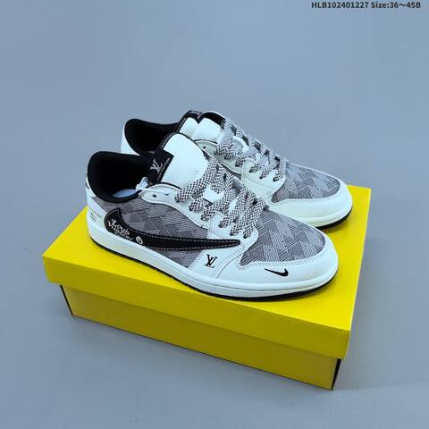 Jordan Air Jordan 1 Low White Black Grey EU 36-45 Casual - Unisex (BS-67236)