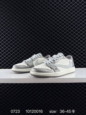 Jordan Air Jordan 1 Low Travis Scott DIY Mercedes Benz Sail Light Grey Silver EU 36-45 Sneaker - Unisex BS-81026