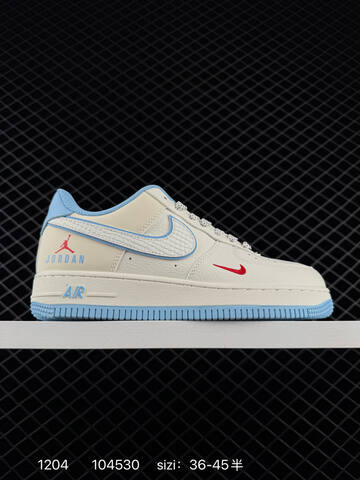 Nike Air Force 1 07 White Grey Red And White Light Blue EU 36-45 5 Lifestyle - Unisex (BS-73848)