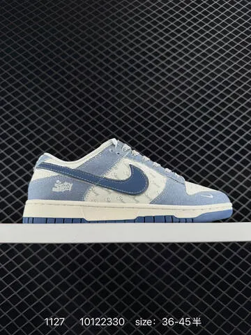 Nike SB Dunk Low Cream White With Assorted Blue Grey And Red Collaboration Colorways EU 36-45 5 Skate - Unisex BS-73975