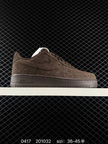 Nike Air Force 1 Low Paisley Beige White Light Blue Black Brown EU 36-45 Casual - Unisex (BS-72045)